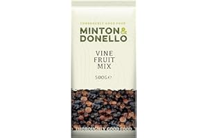 Minton & Donello - Vine Fruit Mix, 500g - Add to Your Baking for Fruity Cakes and Muffins - Vegan and Vegetarian Friendly