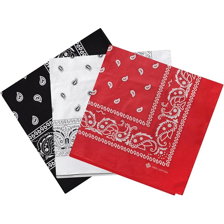 100% Baumwolle, 12 Stück Bandanas Kopftuch Halstuc Produktbild-Vorschau 8