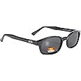 Pacific Coast Original KD's Polarized Biker Sunglasses (Black Frame/Dark Grey Lens) by Pacific Coast Sunglasses