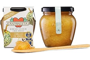 OLD SCHOOL COOKING ANTONIETA Mermelada de Cabello de Ángel - Mermelada Premiada Internacionalmente en Bruselas - Mermelada para Repostería, Ensaimadas, Tortas y Roscones - Sin Azúcares Añadidos - Hecho en España - 230 G