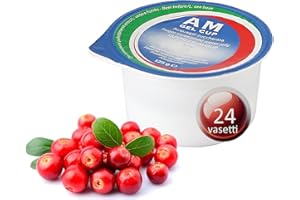 FOODAR AM Gel Cup Acquagel Frutti Rossi con Zucchero Acqua Gelificata - 24 Vasetti da 125 g