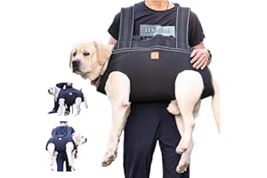 APOMINTON Hundegeschirr-Rucksack für große Hunde, Ganzkörper-Hundetrage mit Griff, Rehabilitationsträger für Treppen/Autos, alte Gelenkverletzungen, Arthritis, Unterstützung der Hinterbeine, bis zu 37,6 kg –