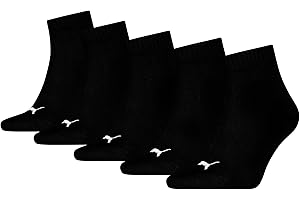 PUMA Unisex Unisex Quarter Plain Socken (5er Pack)