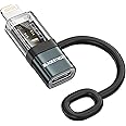 BLACKSYNCZE 36W USB C to Lightning Adapter, PD Fast Charging USB C Female to Lightning Male Adapter with Data Transfer for iPhone 14 13 12 11 Pro Max/Pad Pro/Air 5/Mini 6/Pod, Not for Audio/OTG