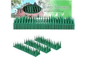 Xakay 10PCS Plastic Bird Spikes Pigeon Spike Wall and Fence Spikes Anti Climb Spikes for Pigeons Cat Intruder Deterrent Bird Repellent Stab Garden Security, (3.6M - 2.5 to 3.8cm Tall Spikes