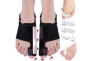 Youkly 6-Piece Set Bunion Corrector For Women And Men, Big Toe Straightener, Non-Surgical Toe Straighteners for Big Toes, Bunion Support, Bunion Splint, Bunion Corrector for Day/Night Support