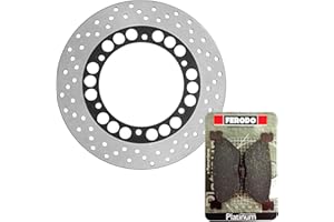 MOTOCAR Kit de freno trasero disco RMS Pastillas Ferodo Yamaha XP T-Max 500