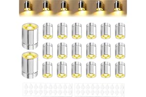 TAIMEIMAO Lot de 20 mini ampoules LED blanc chaud - Petites lumières LED - Micro pour éclairage - Maison de poupée avec 40 adhésifs - Maison de poupée - Éclairage pour décoration de fête, bricolage, accessoires
