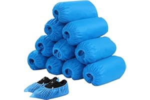 AUTUTER Schuhüberzieher 100 Stück Einweg überziehschuhe Rutschfeste, Staubdichte, Haltbare überschuhe für GebäUde, Büro, Innenboden und Teppichschutz（50 Paar）