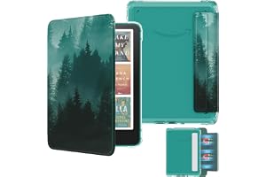 MoKo Magnetic Case for 7" Kindle Paperwhite 12th Gen& Colorsoft,Gre Forest