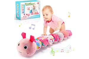 Toyzey Jouet Bebe 0-6 Mois Jeux Montessori pour Bébé 0-6 Mois Cadeau Nouveauné Garçon Fille 0-6 Mois Jouet Sensoriel Bébé 0-6 Mois Cadeau de Naissance 0-6 Mois Bébé Jouet Peluche Chenille Musicale