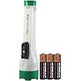 GLOBEAM - Fly Radium LED Flashlight/Torchlight with 3pc AA Battery Free for Farmers, Villager, Home, Pack of 1, Strong ABS Plastic Body
