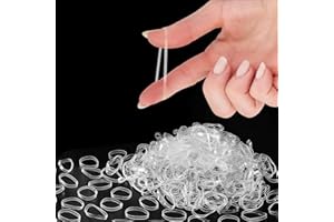 NI ZMIR ODLY 500x Clear Elastic Hair Bands, Hair Elastic Bands, Elastic Bands, Mini Hair Elastics, Hair Band, Small Hair Bands for Braiding, Small Hair Ties, Transparent Hair Bands, Small Elastic Bands