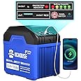 DC HOUSE 12V 100Ah Portable Lithium Battery, Upgraded 2.0 Lifepo4 Battery with SOC Light, Trolling Motor Marine with USB-A, DC Ports, Built-in 100A BMS, Up to 15000 Cycles