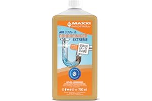 ‎MAXXI CLEAN Maxxi Clean | Rohrreiniger, Abflussreiniger Abflussfrei EXTRA STARK | 700 ml mit bis zu 15 Anwendungen je Flasche | Beseitig effektiv Verstopfungen & Haare | Made in Germany