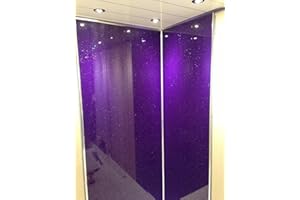 WETWALLS & CEILINGS 5mm Purple Diamond Stone Wall Panels & Ceiling Panels AKA Purple Sparkle. Tongue and Grooved . Ideal for your bath/shower walls going over tiles and on your ceiling 100% waterproof