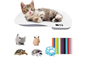 Bilancia Neonato Digitale, Bilancia per Cuccioli, Bilancia per Cani 15 Kg, Bilancia Digitale Lcd per Gatti, Quattro Modalità di Pesatura, Adatta per Piccoli Animali, Cucine E Alimenti (36 x 25,5 cm)