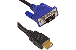 Pipestation Cavo da HDMI a VGA, 1,5 m, cavo da VGA a HDMI, 1080p, adattatore HDMI VGA, cavo per display, adattatore da monitor a HDMI, cavo VGA HDMI per monitor, cavo adattatore HDMI VGA