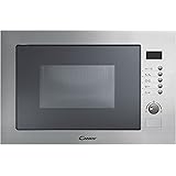 Candy MIC25GDFX Forno a Microonde da Incasso con Grill al Quarzo, 25 Litri, 800W, 8 Livelli di Potenza, Funzione Scongelament