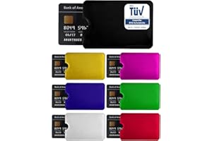 AntiSpyShop 7X RFID Schutzhüllen, TÜV geprüft, NFC Blocker - Kreditkarten, Bank-, EC Karten Abschirmung