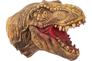 Yolococa Marionnette en Caoutchouc Souple Tête de Dinosaure T-Rex Tyrannosaure Rex pour Enfant