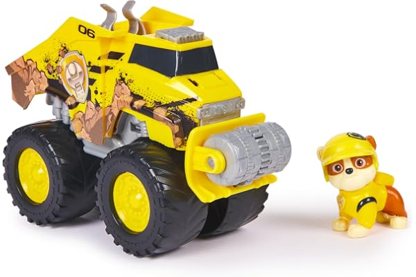 Paw Patrol - Pat Patrouille - Véhicule Figurine Ruben Rescue Wheels - Voiture Figurine À Collectionner - Bulldozer Tout-Terrain - Pat Patrouille Jouet - Voiture Enfant - Jouet Enfant 3 Ans Et +