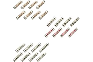 DEALONIC® 24x Fuses 240V for UK Mains Plugs – BS1362 Ceramic Cartridge Fuse Assortment Pack, 6.3x25mm Electrical Mix Fuses 13A, 10A, 5A, 3A – Household Domestic 3-Pin Fuse Replacements