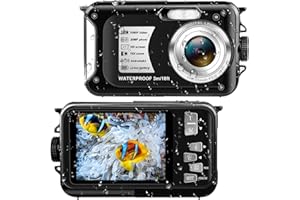 YIXINXIN Caméra sous-Marine 10 ft 1080P Full HD 30 MP étanche Anti-secousses Zoom numérique 16X Caméra sous-Marine pour la plongée en apnée (Noir)