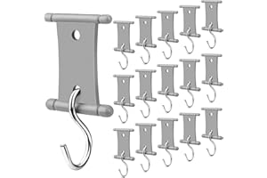 Homgaty Ganchos para toldo de caravana, 16 clips de luz, accesorios de riel para autocaravana y tienda de campaña