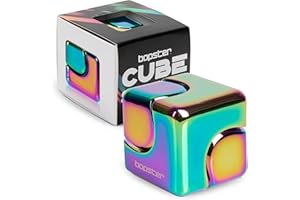 BOPSTER Fidget Spinner Fidget Cube Anodised Metal Hand Spinner Desk Toys Sensory Toys Stress And Anxiety Relief For Children and Adults ADHD ADD Autism - Iridescent