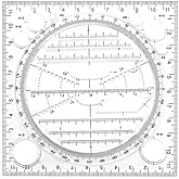 Jashgop 1PCS Multi-Functional Drawing Tool Ruler for Designing Office, Square Measuring Geometry Ruler for Studying, Geometri