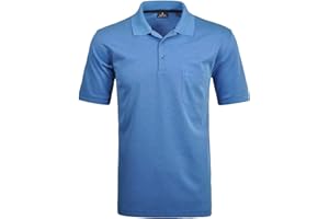RAGMAN Herren Softknit-Polo mit Brusttasche, Kurzarm