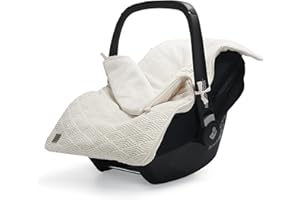 Jollein 025-811-65287 Fußsack für Babyschale River knit cream white