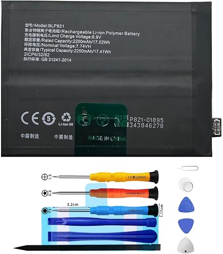 OnlyTech - Kit di riparazione Batteria Premium di Ricambio BLP827 per OnePlus 9 Pro - 4500mAh - Qualità identica con 10 Strumenti e Adesivo OnlyTech - Kit di riparazione Batteria Premium di Ricambio BLP827 per OnePlus 9 Pro - 4500mAh - Qualità identica con 10 Strumenti e Adesivo