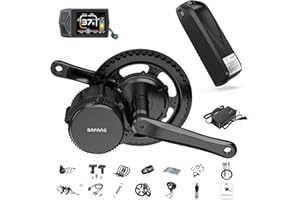 BAFANG 250W 48V BBS01B Mid Drive Motor Kit con Batería Opcional y EKD01 Pantalla, Kit de Conversión Ebike Motor Central para BB 68MM Bicicleta de Montaña Carretera Cercanías Bici DIY Kit