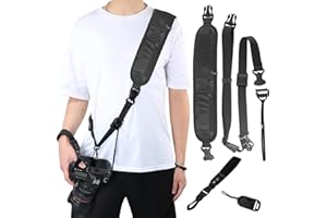 FCXQG Correa Para Camara Fotografica Set Reflex Ajustable Ccámaras Fotográficas De Fotos Con 1PCS Hebilla Liberación Rápida y 1PCS Correa Muñeca Adaptarse A Sus Diversos Usos Y Uso