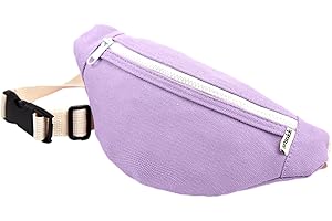Dzxin Sac Banane en Toile pour Enfants, Sac Banane Unisexe pour Tout-Petits, garçons et Filles, Sac de Poitrine pour ourse à Pied, randonnée, Voyage, Sport (Violet)
