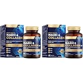Nutraxin NADH & Collagen | Tip I-III Kolajen + NADH + Hyaluronik Asit | Cilt, Sa&ccedil;, Tırnak ve Enerji Desteği | 60 Tablet (2 pa