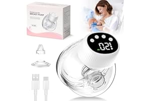 Journeyside Tiralatte Elettrico,Tiralatte Elettrico Indossabile Portatile Basso Rumore,4 Modalità e 12 Livelli,Capacità Di 180 ml,Tiralatte Mani Libere per un Facile Pompaggio,Anti-perdite,24 mm