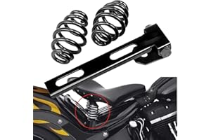 Bid4ze Supports de fixation en T pour selle de moto Harley Dyna Touring Electra Glide Road King Street Glide Sportster XL 883 1200 Softail Noir 7,6 cm