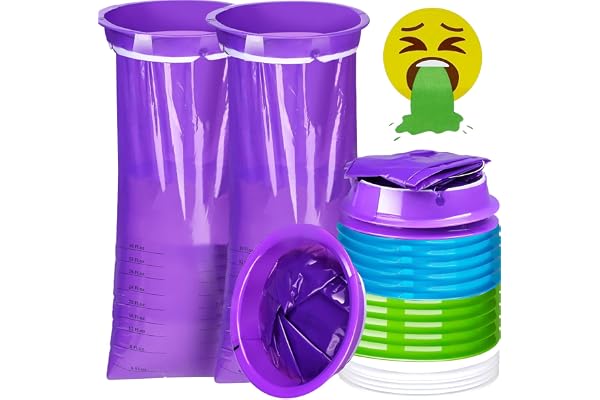 Sac Vomitoire De Vomissement 20Pcs 1000ml Vomissement Sacs à Vomi Jetables Pour Les Voyages Ou Urgences Malades Le Mal L'Air le Mal du Matin