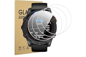 LUCKYRICHRUI 4 Pack Anti-Kratzer Schutzglas für Garmin Fenix 7 / Fenix 7 Sapphire Solar, HD Gehärtetes Glas Schutzhülle, 9H Härte Schutzfolie Hülle, Blasenfrei Displayschutz Folie, Einfache Installation