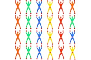 Dacitiery 24 Stück Fensterkletterer Mitbringsel Kindergeburtstag Fenster Crawler Männer Mehrfarbig Klebrige Wand Kletterer Rolling Männer Klatschhand für Kinder Party Favor