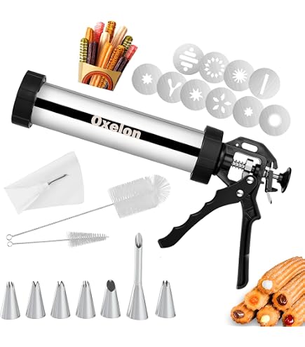 Presse à Biscuits En Acier Inoxydable WELHAMMSAE - Pistolet à Douille Avec Disques Inclus (pour Décorer Gâteaux, Biscuits Maison) - Noir