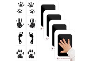 CNMTCCO Set Impronte Neonato - 4 Pezzi con Stampo Zampa Senza Contatto per Cani - Primi Articoli per Neonati