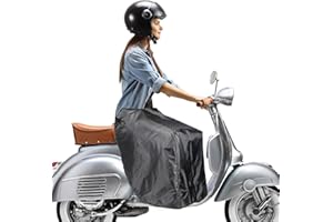 BYZESTY Cubrepiernas Moto Scooter Manta Moto Universal, Manta Térmica para Moto, Cubierta para Piernas Moto en Tela Oxford 600D y Algodón, Negra
