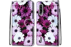 Mo-Somnus Funda para Xiaomi Mi A3 / Xiaomi Mi CC9e, Funda Cartera Funda Libro Caso Piel PU con Tapa Magnético Billetera Flip Carcasa Cuero [Protección Completa] [Ranura para Tarjeta] (Flor 2)