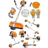 Steiner Alman T-9100 Yan Tipi Benzinli Motorlu &Ccedil;alı &Ccedil;im Ot Bi&ccedil;me Tırpanı Makinesi + Canavar Başlık