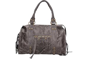 Gave Lux damska torba na ramię z prawdziwej zamszowej skóry Produkt wykonany ręcznie. GLX220609023FBG. Wyprodukowano we Włoszech. Lekka skóra 41 x 28 x 13 cm.