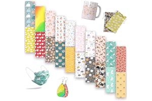 ‎LUCKIGUCK LUCKIGUCK Infusible Transfer Ink Sheets Unschmelzbare Transfer-Tintenblätter, Farb- und Mustertransferfolie (Cartoon)